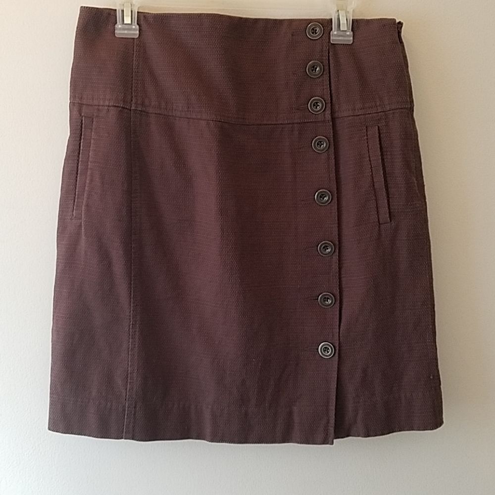 Anthropologie Elevenses textured skirt